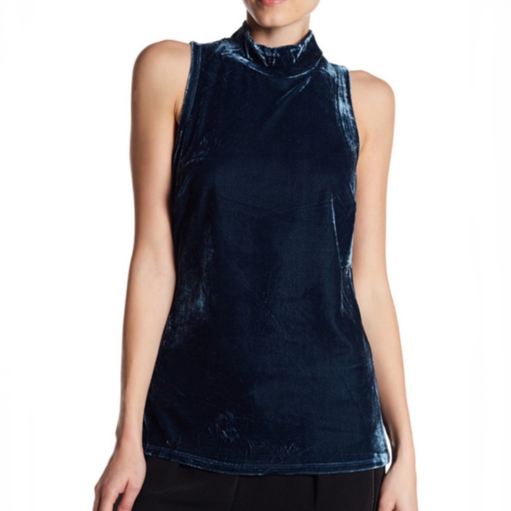 FINAL PRICE DROP! J.Crew Mock Neck Sleeveless Velvet Tank Top - Picture 2 of 7